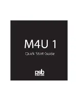 Preview for 1 page of PSB M4U 1 Quick Start Manual