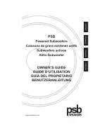 PSB Sub Series Owner'S Manual preview