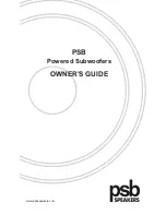 Предварительный просмотр 1 страницы PSB SubSeries 450 Owner'S Manual