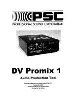 PSC DV Promix 1 Manual preview