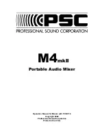 PSC M4 mkII Operation Manual preview