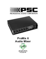 Предварительный просмотр 1 страницы PSC ProMix 6 Operational Manual