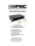 PSC RF MULTI SR 4 PACK Operation Manual предпросмотр