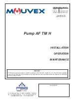 PSG Dover Mouvex AF TM H Series Installation Operation & Maintenance preview