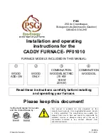 PSG Caddy PF01010 Installation And Operating Instructions Manual preview