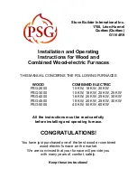 Preview for 1 page of PSG G1N 4R9 Installation And Operating Instructions Manual