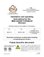 PSG MINI-CADDY PF01301 Installation And Operating Instructions Manual preview