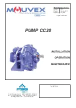 Preview for 1 page of PSG Mouvex CC20 Installation, Operation And Maintanance Manual