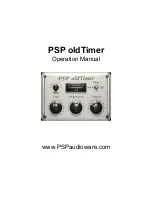 PSP Audioware PSP oldTimer Operation Manuals предпросмотр