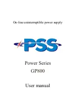 Предварительный просмотр 1 страницы PSS GP800 Power Series User Manual