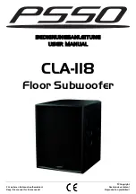 PSSO CLA-118 User Manual предпросмотр