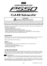 Preview for 3 page of PSSO CLA-118 User Manual