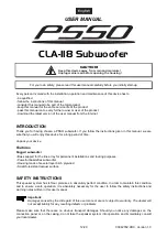 Preview for 12 page of PSSO CLA-118 User Manual