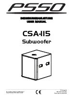 PSSO CSA-115 User Manual preview