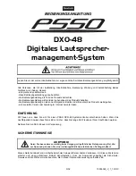 Предварительный просмотр 3 страницы PSSO DXO-48 User Manual