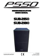 PSSO SUB-2150 User Manual preview