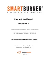 PTC SmartBurner Care And Use Manual preview