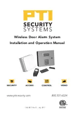 Предварительный просмотр 1 страницы PTI security systems Wireless Door Alarm System Installation And Operation Manual