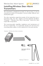 Предварительный просмотр 8 страницы PTI security systems Wireless Door Alarm System Installation And Operation Manual