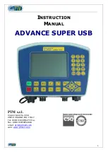 Preview for 1 page of PTM ADVANCE SUPER USB Instruction Manual