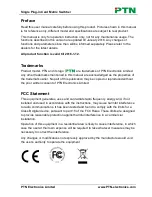 Preview for 2 page of PTN FMX12 User Manual