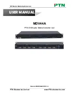 PTN MDV44A User Manual предпросмотр