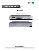 PTN MHD88 User Manual предпросмотр