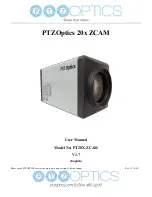 PTZ Optics PT20X-ZCAM User Manual preview