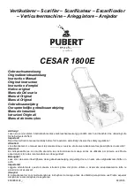 Preview for 1 page of Pubert CESAR 1800E Instruction Manual