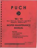 Preview for 1 page of Puch 1980-1981 Puch Maintenance Manual