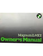 Preview for 1 page of Puch Magnum II MKII Owner'S Manual