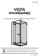PUK Duschkabinen VISPA 1DTE+SW(2)+SW(3) Assembling Instruction preview