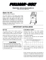 Pullman Holt 102 12P Operation & Care Instructions preview