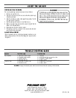 Предварительный просмотр 2 страницы Pullman Holt 30ASB Operation & Care Instructions