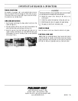 Preview for 2 page of Pullman Holt P5 PorterVac Operation & Care Instructions