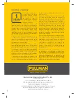 Предварительный просмотр 16 страницы Pullman WD20LSSO Instruction Manual