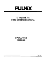 Pulnix TM-745i Operation Manual preview