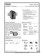 Puls dimension PISA11 Series Datasheet preview