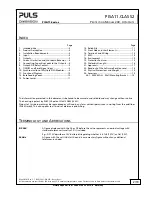 Preview for 2 page of Puls dimension PISA11 Series Datasheet