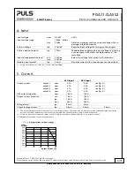 Preview for 5 page of Puls dimension PISA11 Series Datasheet