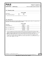 Preview for 11 page of Puls dimension PISA11 Series Datasheet