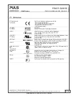 Preview for 17 page of Puls dimension PISA11 Series Datasheet