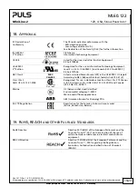 Предварительный просмотр 15 страницы Puls 875404001713 Manual