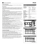 Предварительный просмотр 2 страницы Puls CD10.241 Installation Manual