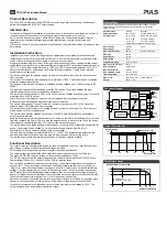 Предварительный просмотр 2 страницы Puls CD10.242 Installation Manual