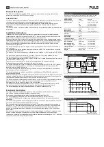 Предварительный просмотр 2 страницы Puls CD5.051 Installation Manual