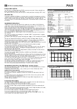 Preview for 2 page of Puls CD5.241-L1 Installation Manual