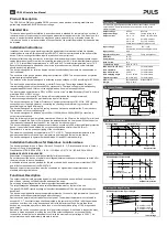 Предварительный просмотр 2 страницы Puls CD5.243 Instruction Manual