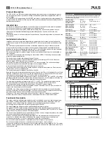 Предварительный просмотр 2 страницы Puls CP5.241-M1 Installation Manual