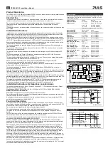 Предварительный просмотр 2 страницы Puls CPS20.481-D1 Installation Manual